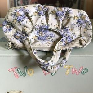 Blue Swiss Roses Small Handbag